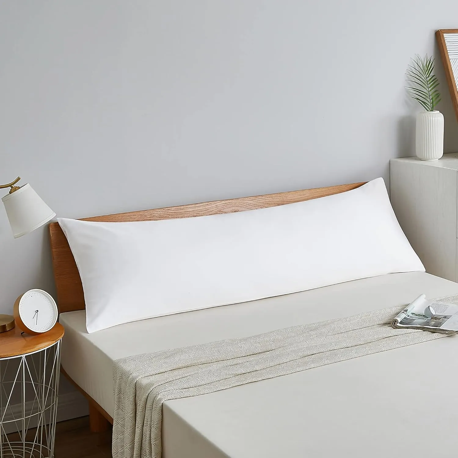 Acanva Fluffy Body Pillow for Adults and Pregnancy, Soft Long Full Pillow Insert for Side Sleepers