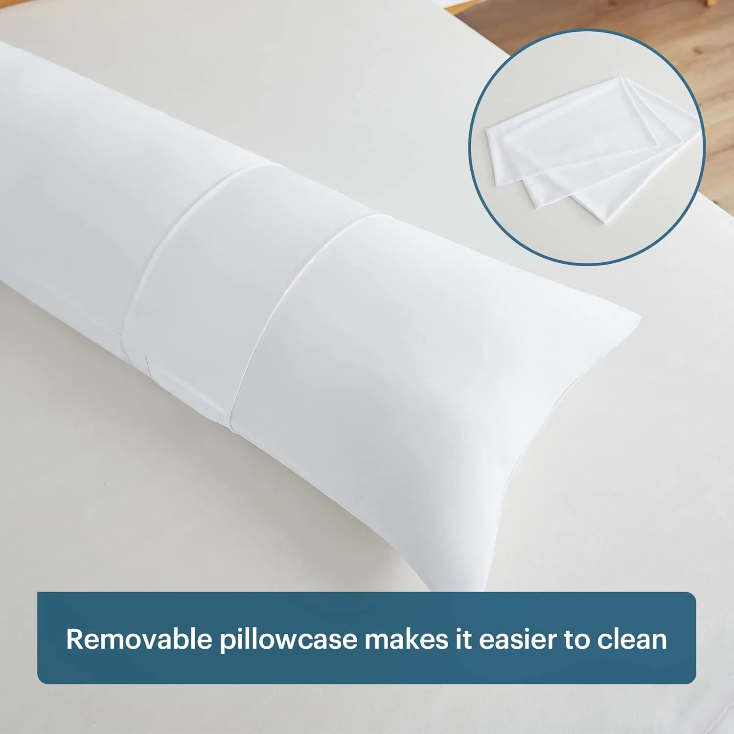 Acanva Fluffy Body Pillow for Adults and Pregnancy, Soft Long Full Pillow Insert for Side Sleepers