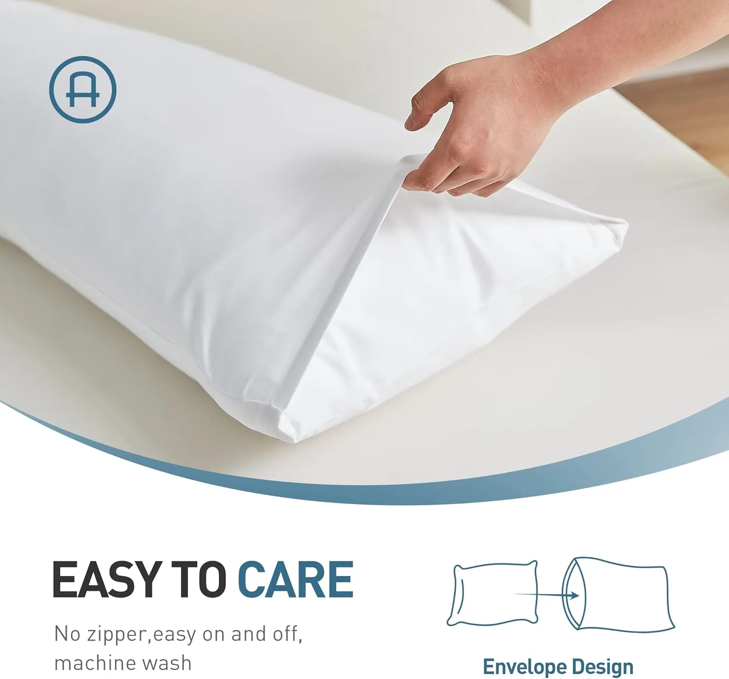 Acanva Fluffy Body Pillow for Adults and Pregnancy, Soft Long Full Pillow Insert for Side Sleepers