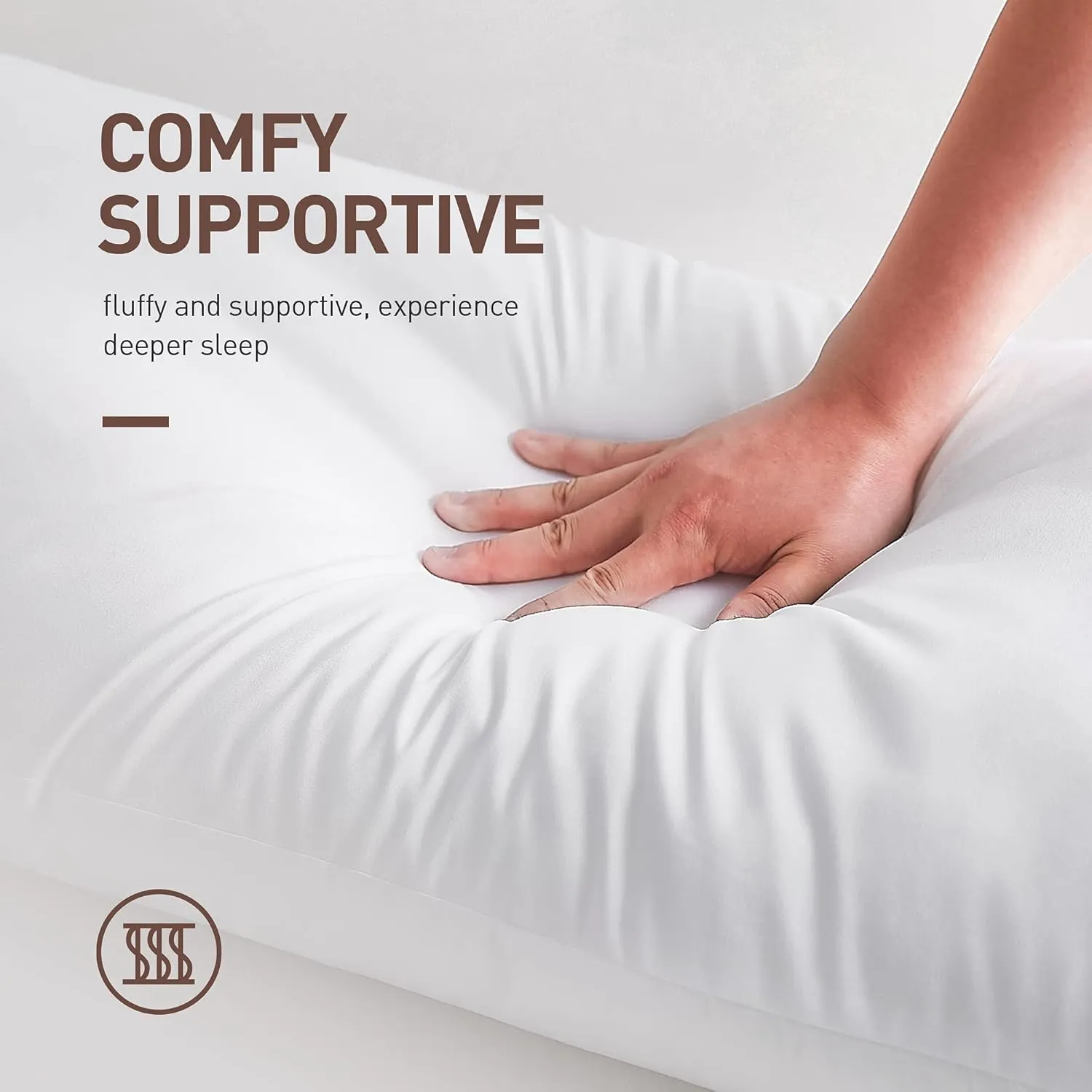 Acanva Premium Large Adults and Pregnancy Fluffy Bed Sleeping Side Sleeper Body Pillow Insert, 20” x 60” (Pack of 1), White