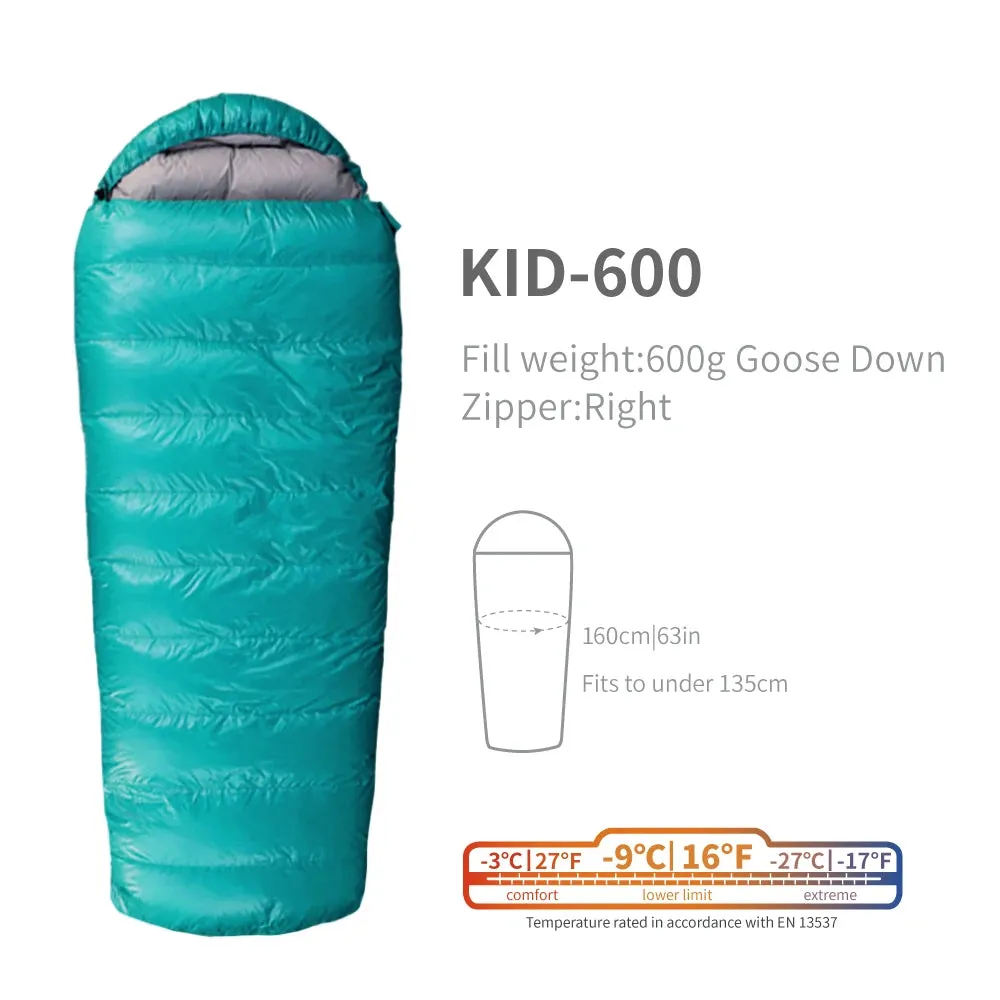 AEGISMAX KID200-600 Series Child Sleeping Bag 800FP Goose Down Ultralight Sleeping Bag for Children