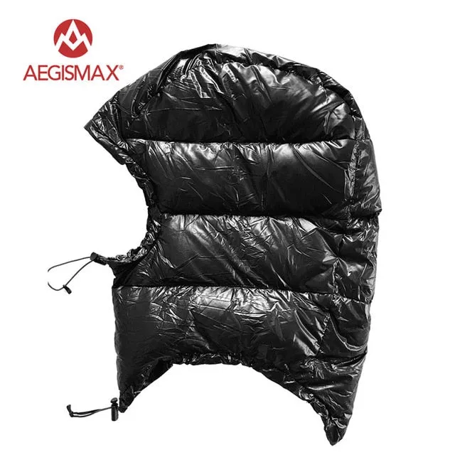 AEGISMAX Outdoor Urltra-Light Goose Dow Hat for Envelope Sleeping Bag