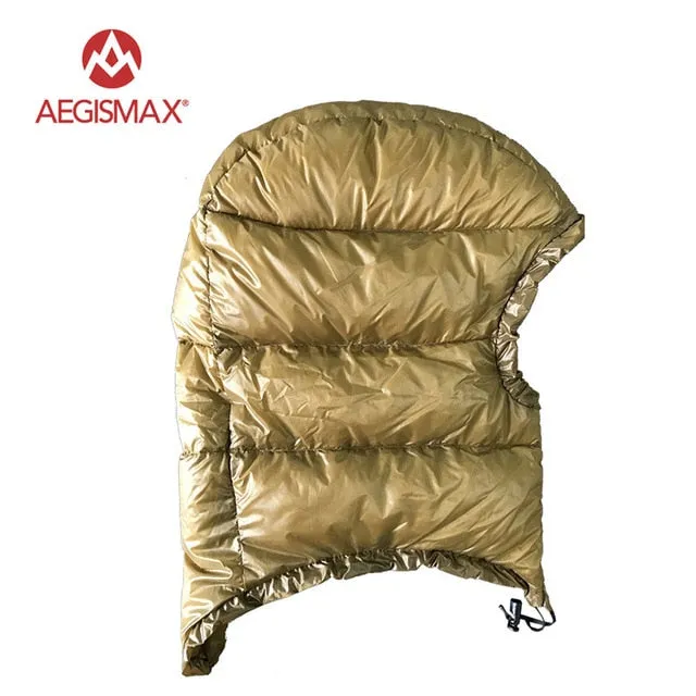 AEGISMAX Outdoor Urltra-Light Goose Dow Hat for Envelope Sleeping Bag