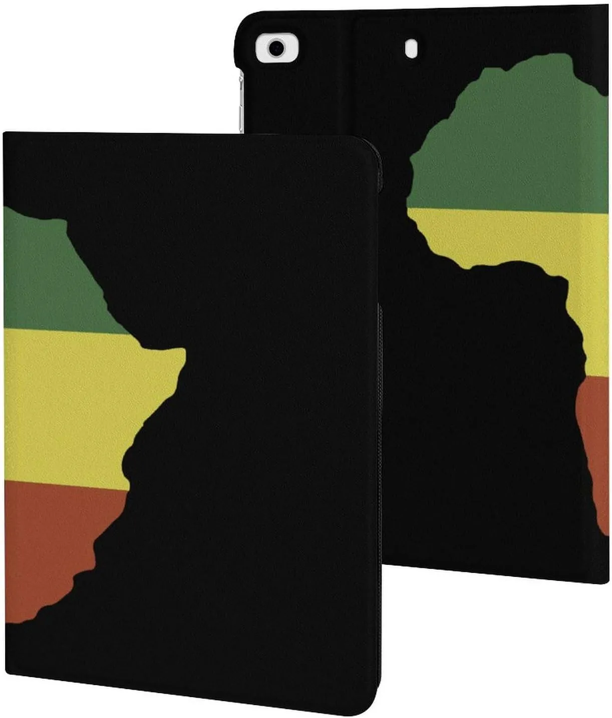 Africa Map Flag Fashion Case Compatible with ipad Mini 1/2/3/4/5 (7.9in) Waterproof Protective Cover Adjustable Stand Auto Sleep/Wake