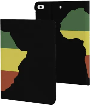 Africa Map Flag Fashion Case Compatible with ipad Mini 1/2/3/4/5 (7.9in) Waterproof Protective Cover Adjustable Stand Auto Sleep/Wake