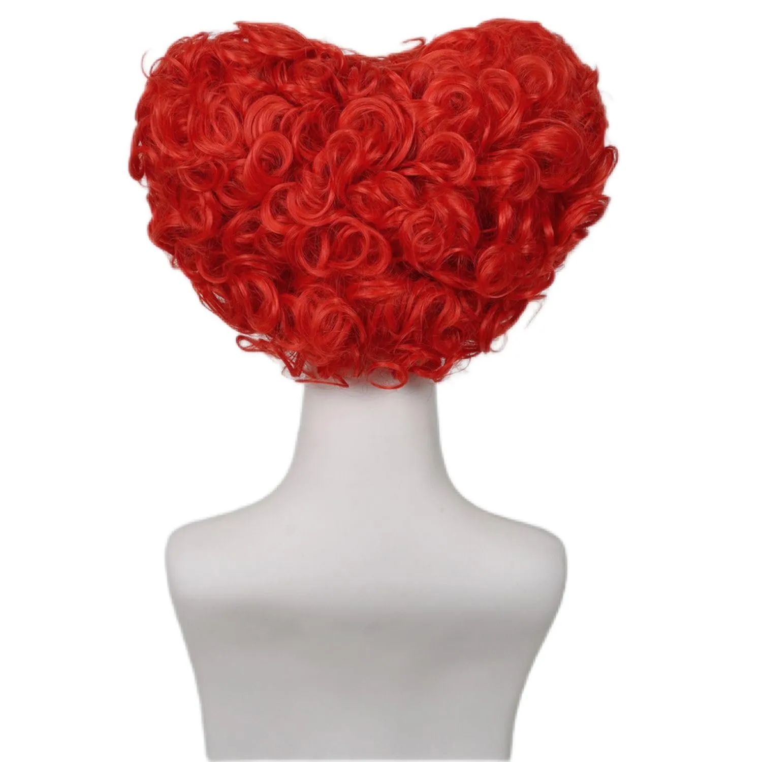 Aicos Red Curly Wig for Women Short Beehive Cosplay Wigs with Crown Heat Resistant Synthetic Hair Wig for Halloween Costume Party
