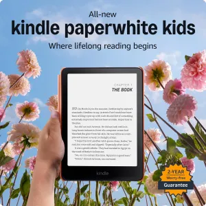 All-new Amazon Kindle Paperwhite Kids (16 GB) – larger 7" glare-free display – Kids read an average of 1  hour per day with Kindle – Starfish