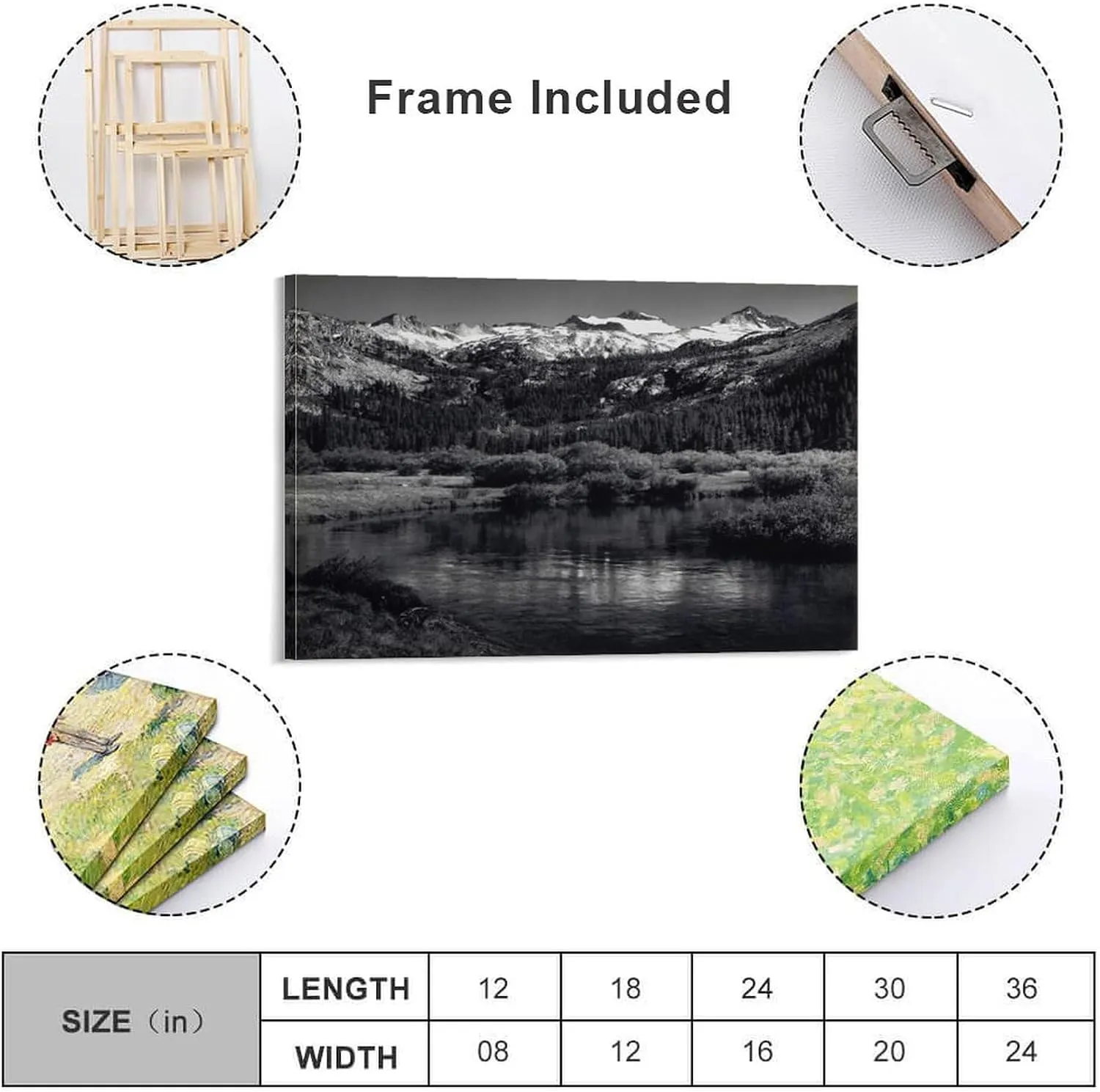 American Landscape Photographer Ansel Adams Poster Canvas Wall Art Posters For Room Aesthetic And Decor 13Canvas Painting Posters And Prints Wall Art for Living Room Bedroom Decor 24x36inch(60x90cm)