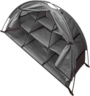 AMONIDA Camping Storage Tent, Foldable Camping Shoes Organizer 9 Shelves Clean Organization Portable for Outdoor