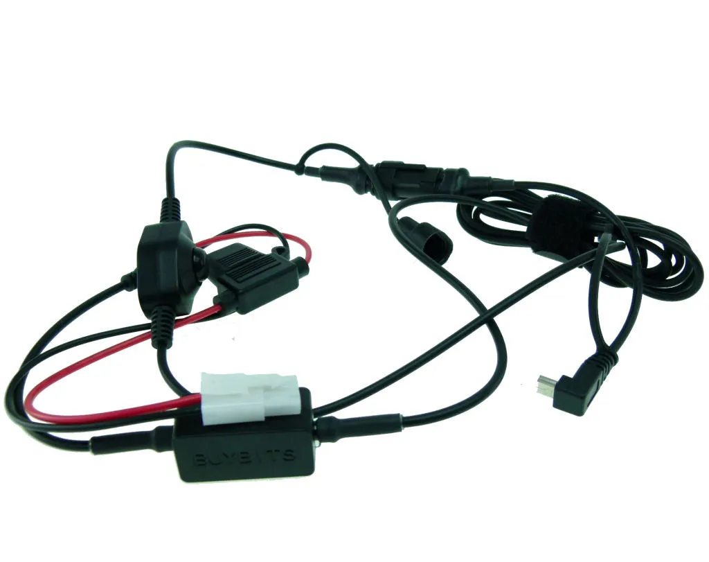 Angled Mini USB Bike Motorcycle Optimate Style Satnav Charger fits Garmin Nuvi (sku 34220)
