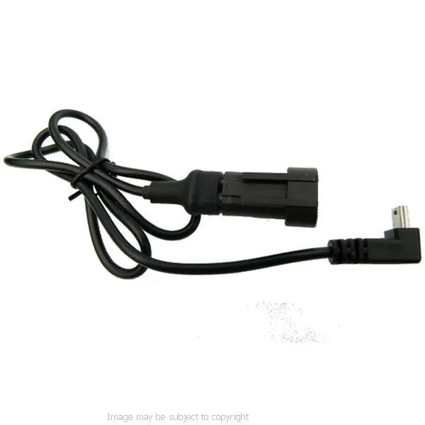 Angled Mini USB Connector for Motorcycle Hardwire & DIN Cable (sku 14345)
