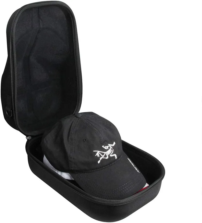 Anleo Baseball Hat Case Travel Cap Carrier Case Holder for 6 Caps Hat Bag