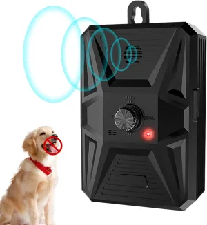 Anti Barking Device, Dog Bark Deterrent Devices with 3 Mode Outdoor Indoor Dog Bark Deterrent Rechargeable & Waterproof Anti-Bark Tool for All Types Dog (Blue) (Black) (Black)