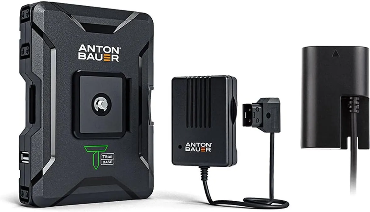 Anton Bauer Titon Base Kit, Compatible with Canon 5DmkIV, 5DmkIII, 5DmkII, 6D, 7D, 7DmkII, BMMCC (20"), LP-E6, Lithium Battery Pack, Battery Replacement, Quick Release Battery