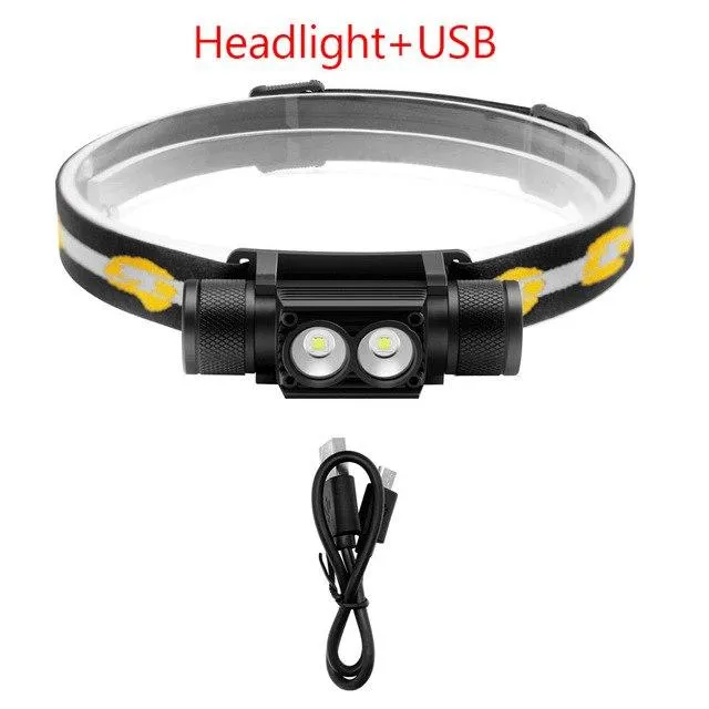 ANYIGE XM-T6 LED Headlight USB Rechargeable Headlamp XM-L2 Camping Flashlight Hunting Frontal Head Torch by 18650 Battery
