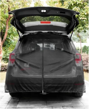 ANZOME Car Tailgate Mesh Screen for SUV Camping, 59x71 Inches Magnetic Car Trunk Mosquito Net for Ventilation and Bug Protection to Camping, Road Trips, Fishing, and More