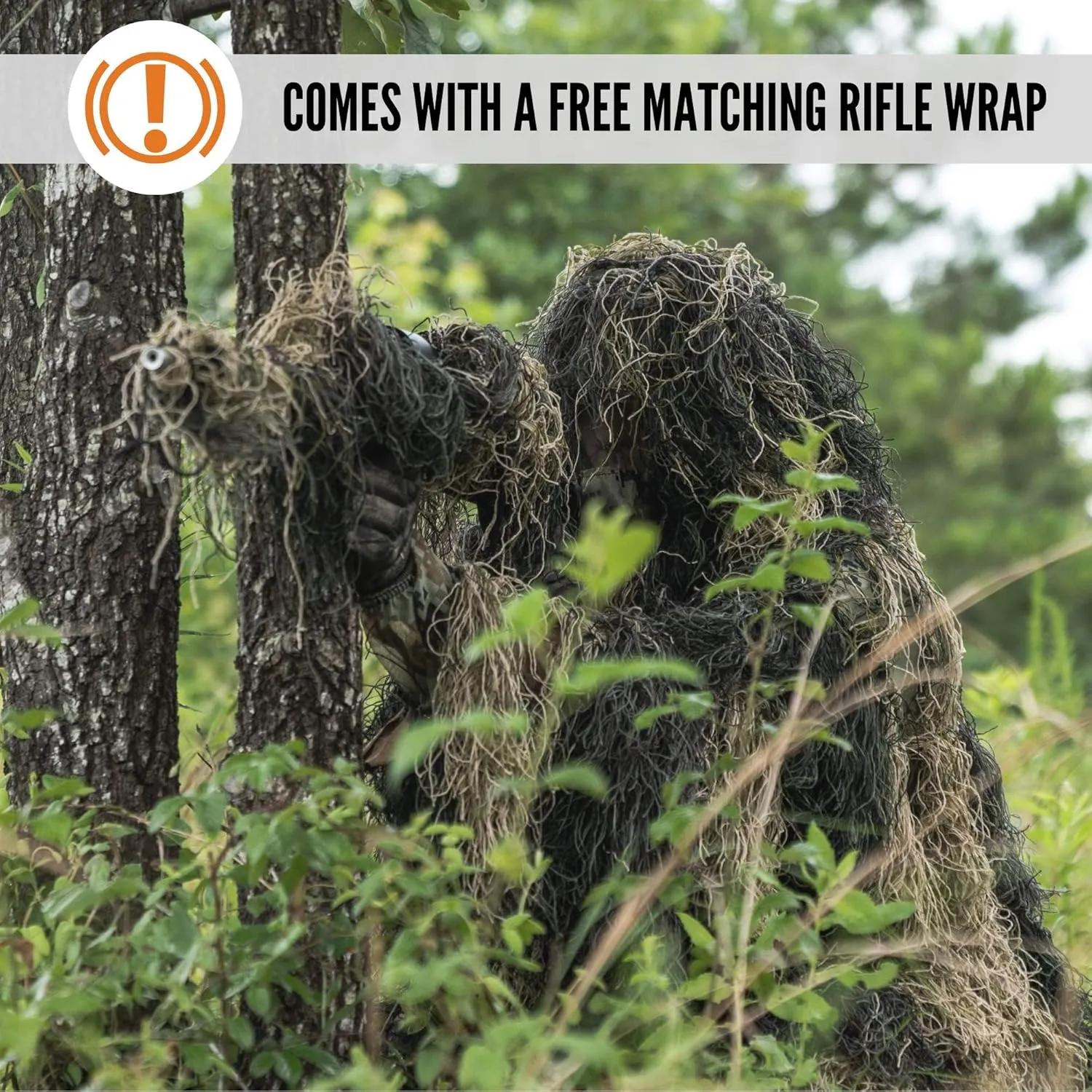 Arcturus Warrior Ghillie Suit - Camouflage Hunting Suit for Men, Military, Hunters, Snipers & Airsoft