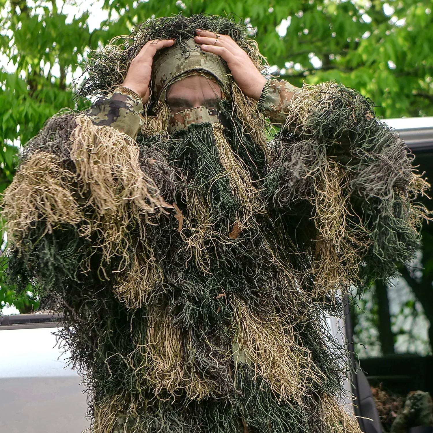 Arcturus Warrior Ghillie Suit - Camouflage Hunting Suit for Men, Military, Hunters, Snipers & Airsoft