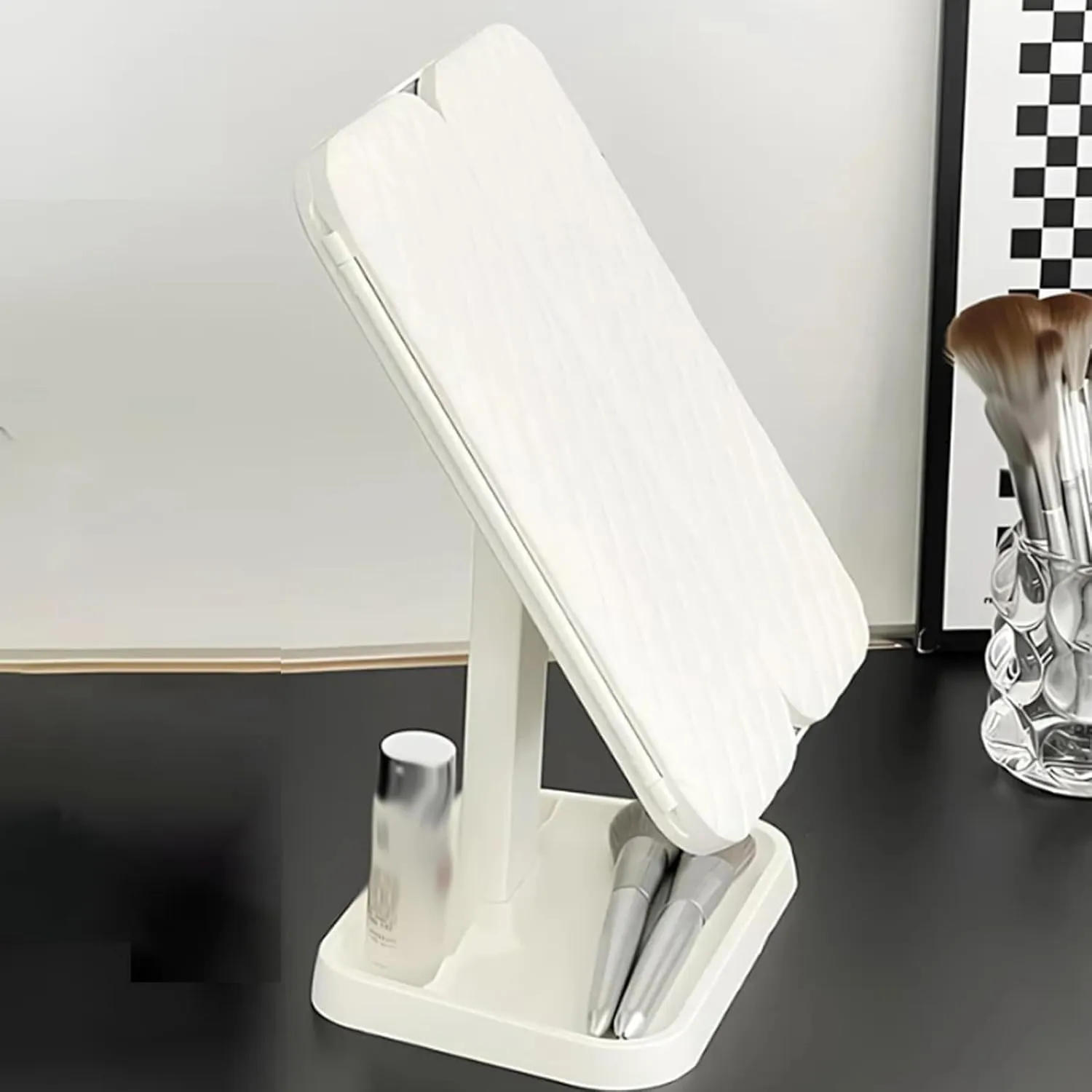 Aristoparis Trifold Mirror, Aristoparis Makeup Mirror, Aristoparis Trifold LED Makeup Mirror, Glisera Smart Mirror, Glisera Makeup Mirror, Makeup Mirror with Lights and Magnification-White