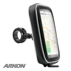 Arkon MC2B5WPCS BLACK Motorcycle Handlebar Mount fits Samsung Galaxy S10 (sku 44810)