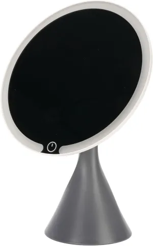 Asixxsix LED Vanity Mirror, Lighted Makeup Mirror with 3 Color Temperatures & 360° Rotation, Rechargeable Travel Mirror with Lights, Dimmable Touch Screen, Portable Desk Cosmetic Mirror