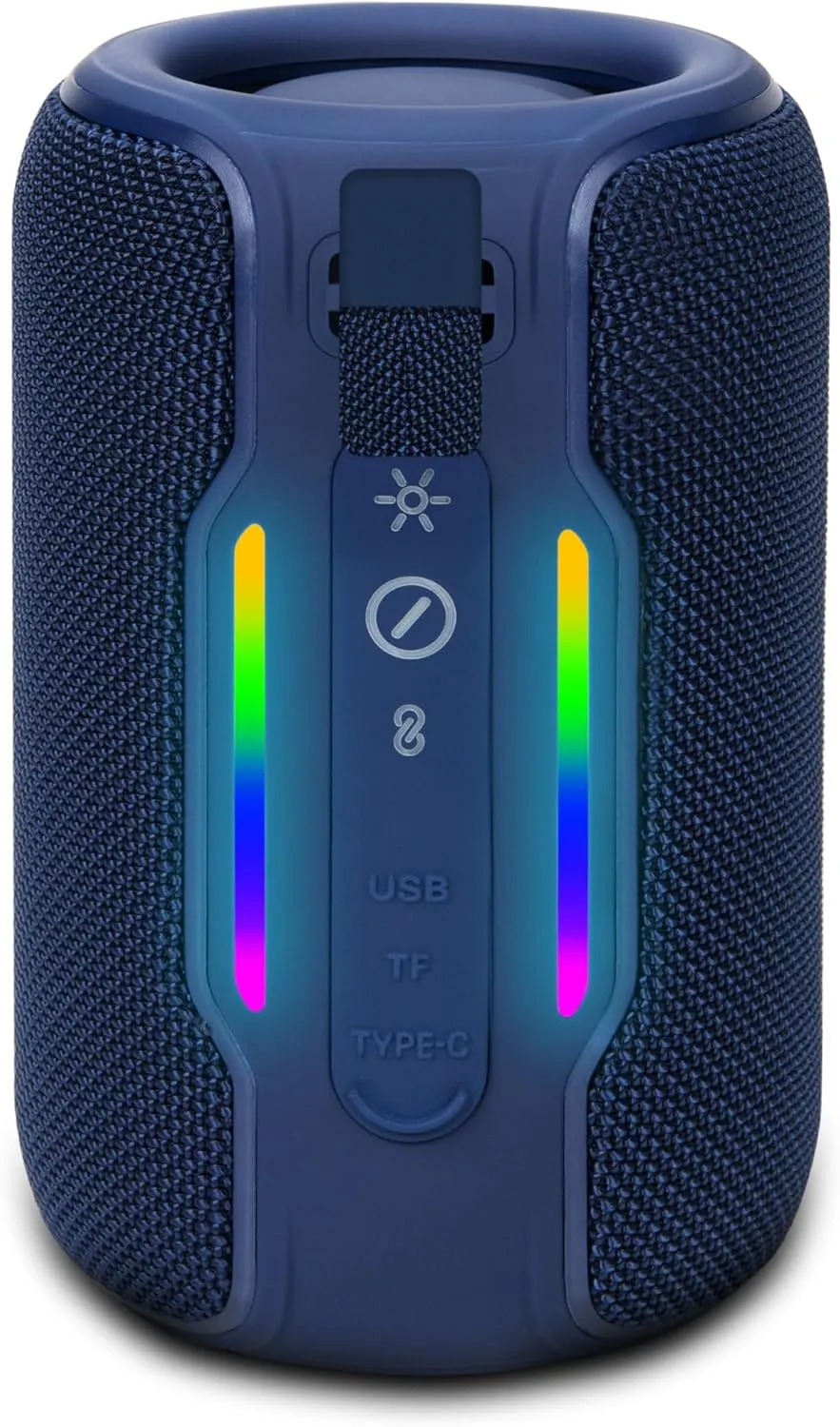AT&T Essentials Waterproof Bluetooth Speaker Portable Wireless Blue Uses for Home, Kitchen, Outdoor