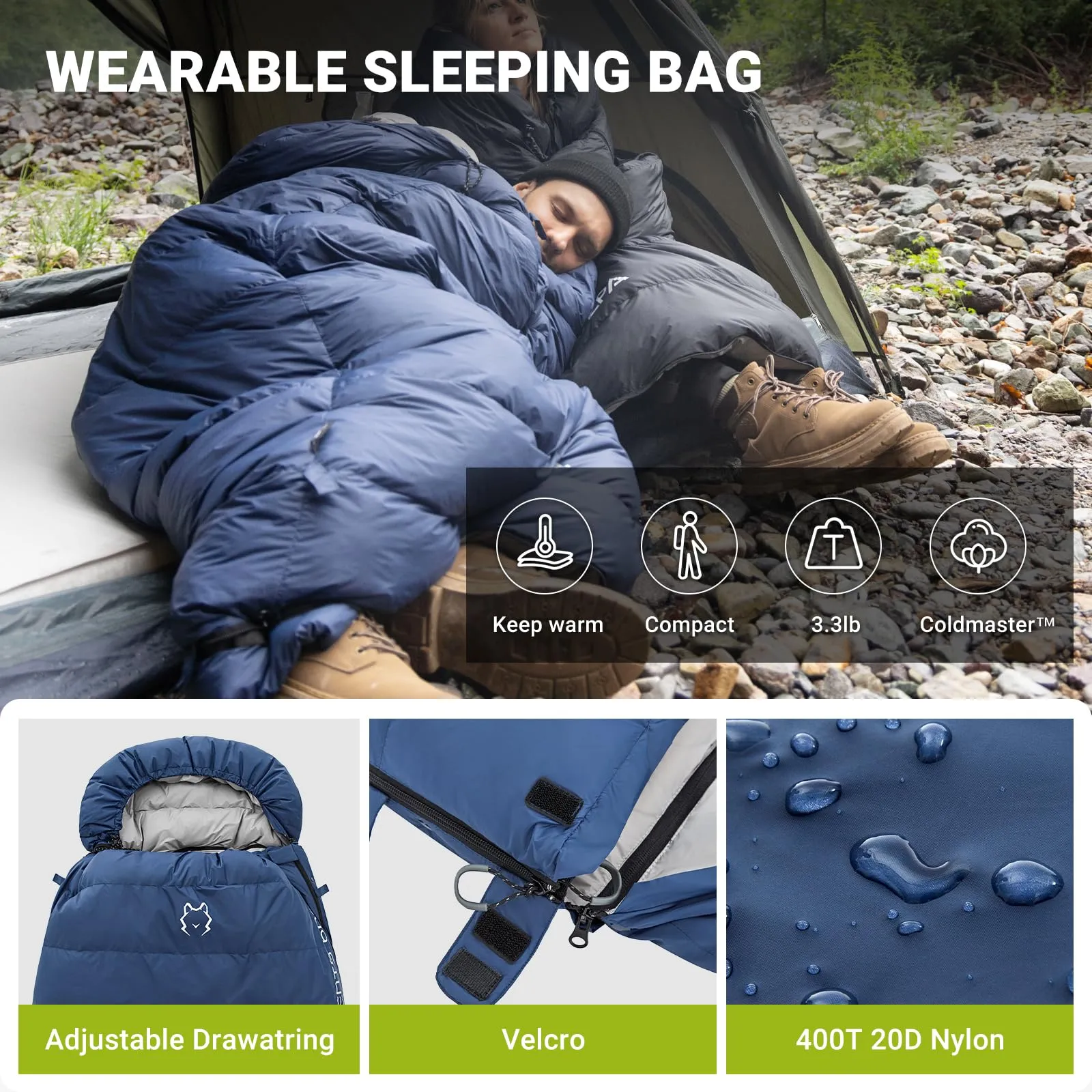 ATEPA ELEMENTS 600 Down Sleeping Bag - Wearable