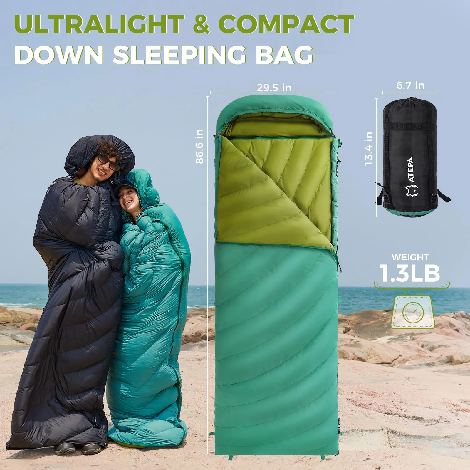 ATEPA Ultralight Coldmaster Down Sleeping Bag