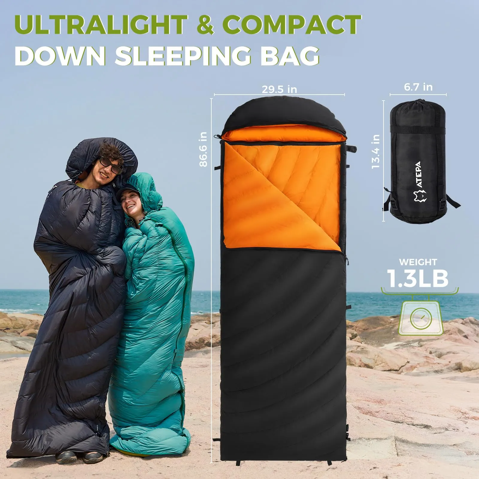 ATEPA Ultralight Coldmaster Down Sleeping Bag