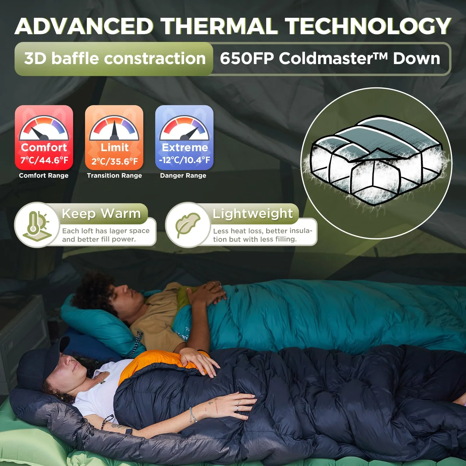 ATEPA Ultralight Coldmaster Down Sleeping Bag