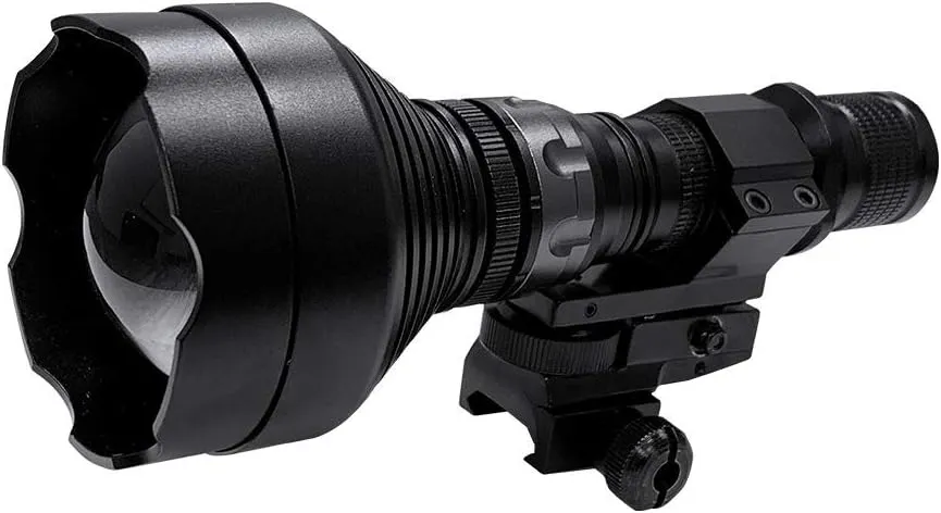 ATN IR850 Supernova Infrared Illuminator for Hunting, Law Enforcement,Military use, Includes IR Illuminator, Easy Rail mounting System, Single Lithium Battery and Battery Charger,Black
