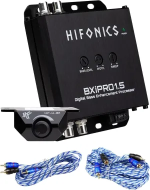 Audiosavings Bundle: (1) Hifonics BXIPRO1.5 Digital Bass Processor Bundle with (1) RTR172 17 Foot 2 Channel Twisted Pair RCA Cable, (1) RTR062 6 Foot 2 Channel Twisted Pair RCA Cable (3 Items)