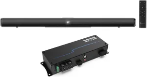 Audiosavings Bundle: ACM-2.300 Micro 300 Watt 2 Channel Car Amplifier Audio Control Amp Bundle with Rockville ONE-BAR All in One SoundBar 2.1 Bluetooth Sound Bar w/Sub Built in (2 Items)