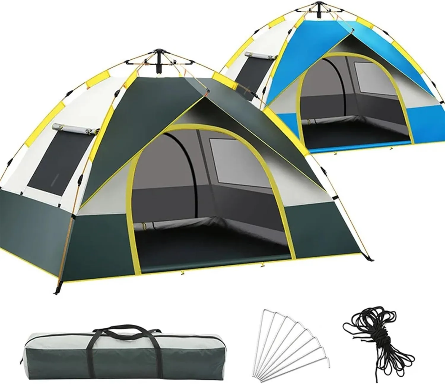 Automatic Tent 1-3 Person Camping Tent,Easy Instant Setup Protable Backpacking Compatible with Sun Shelter,Travelling,Hiking Field Camping (Blue a One Size)
