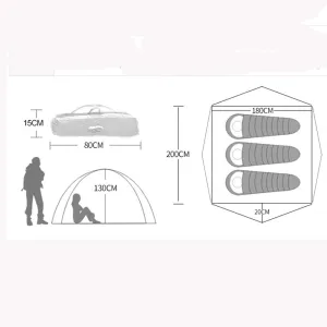 Automatic Tent Camping Tent Easy Instant Setup Protable Backpacking for Sun Shelter Travelling Hiking