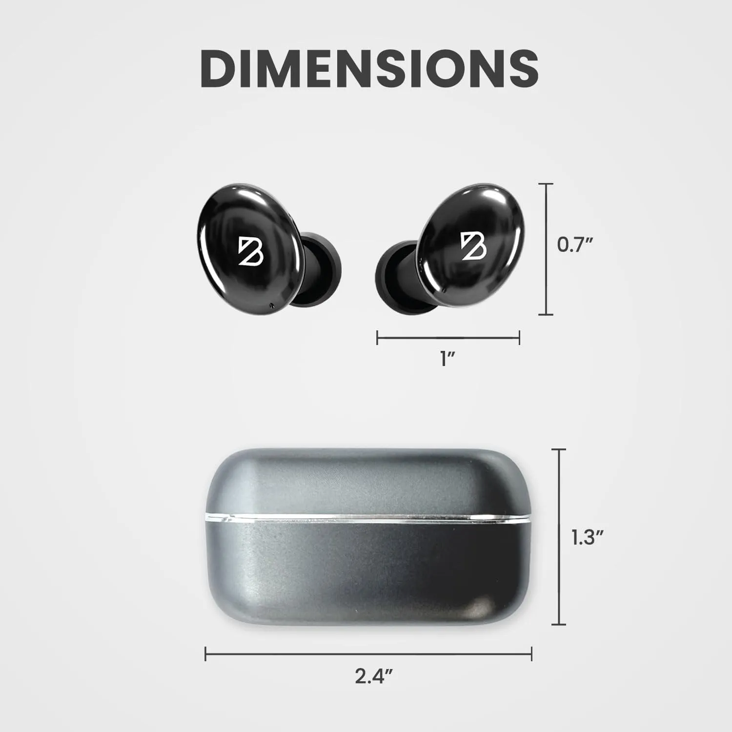 Back Bay Audio Tempo 30 Wireless Earbuds for Small Ears - Award-Winning Sound, Sweatproof Bluetooth Earbuds, Comfortable Ear Buds for Women, Black Earphones Small Ear Canals, Long Battery Headphones
