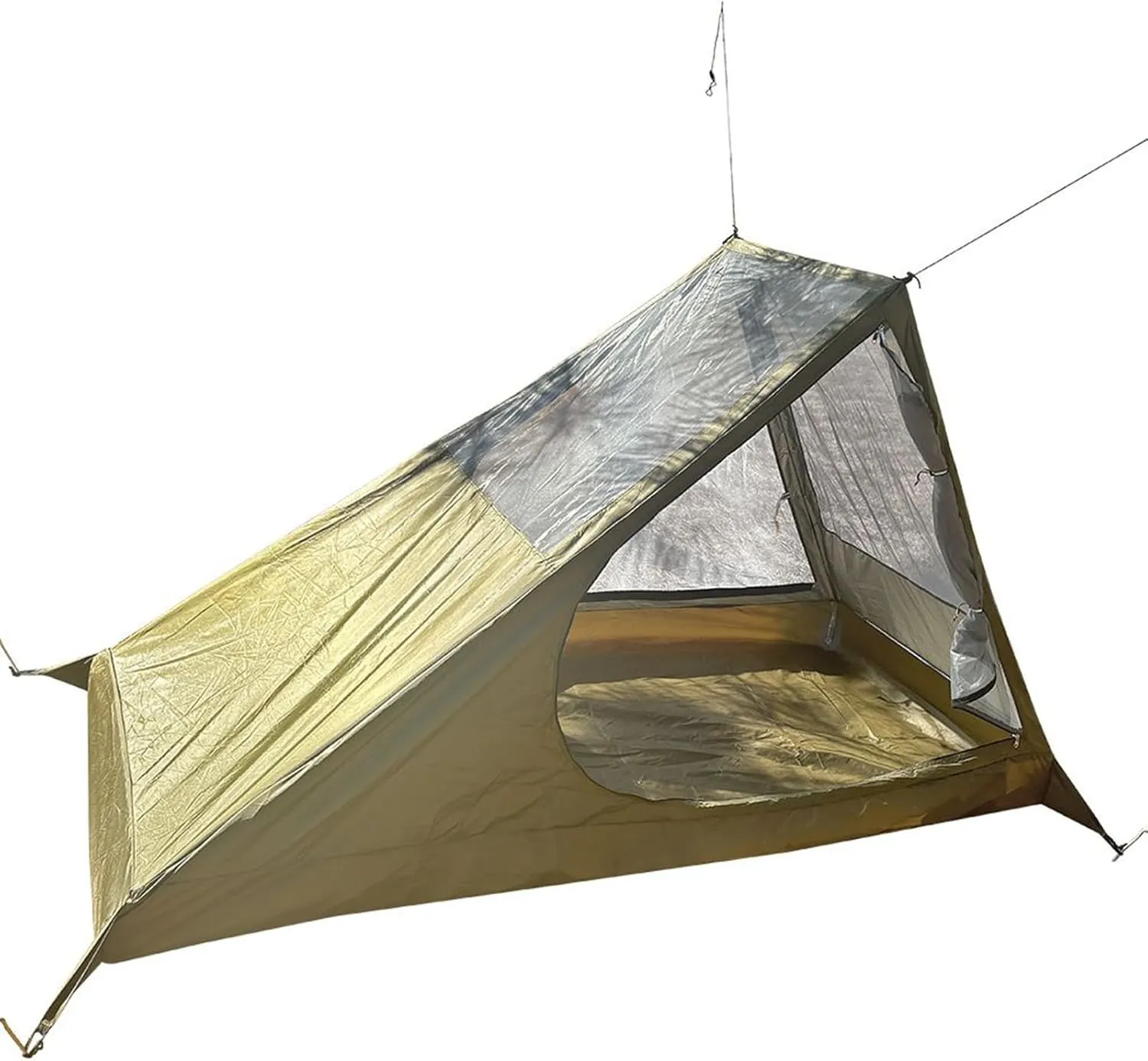 Backpacking Tent - 1 Person Tent Backpacking | Portable Lightweight Camping Shelter, Breathable Sleeping Bag, Camp Bedding for Hiking Travel Road Trips Outdoor Picnic Tailgating
