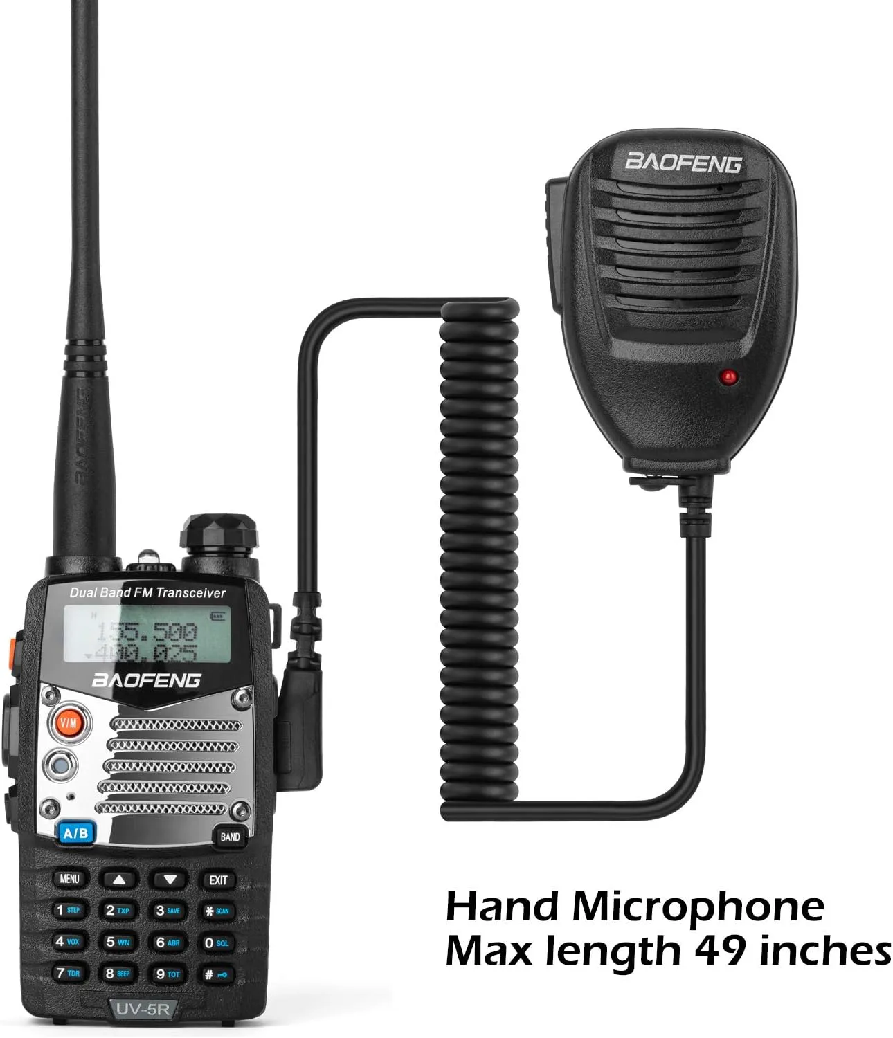BaoFeng UV-5R Pro Ham Radio with 2 Rechargeable Battery, Dual-Band 2-Way Radio Handheld Walkie Talkies with Earpiece and Programming Cable (2 Pack)