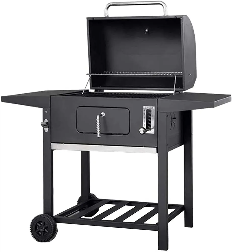 Barbecue Grill Smoker Gourmet Charcoal Grill Indoor/Outdoor Portable BBQ Grill for Picnic Camping Patio Backyard Cooking