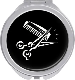 Barber Stuff Travel Makeup Mirror 2-Sided 1x 2X Magnification Portable Mini Mirror for Handbag Purse Pocket
