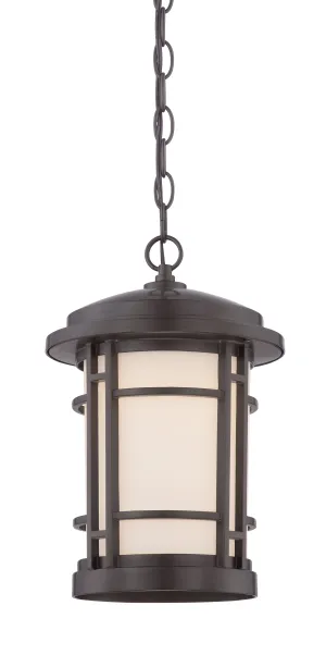 Barrister LED Hanging Lantern in Burnished Bronze