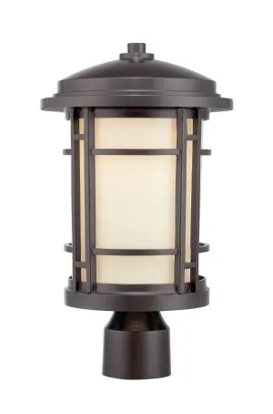 Barrister LED Post Lantern in Burnished Bronze