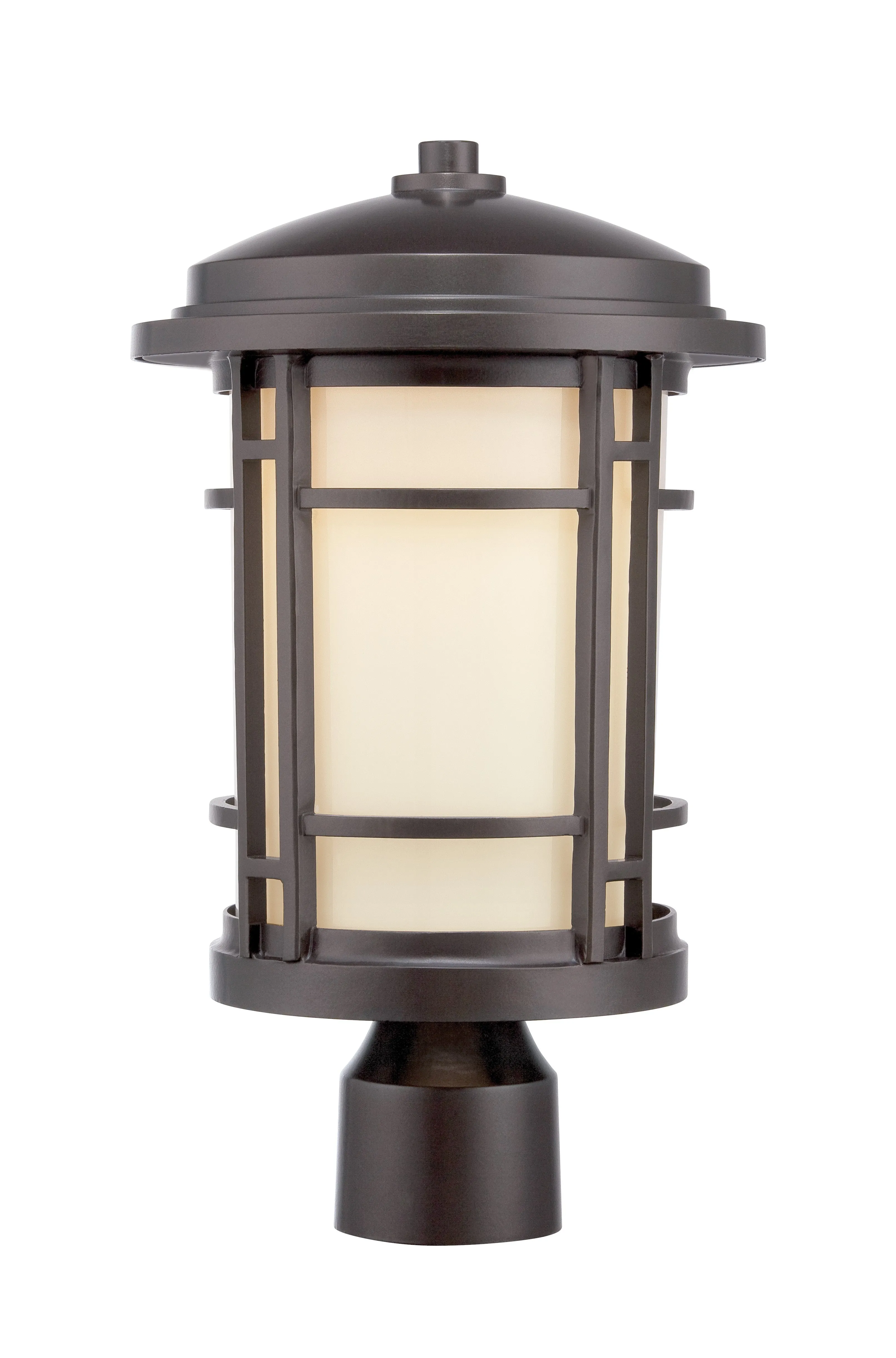 Barrister LED Post Lantern in Burnished Bronze