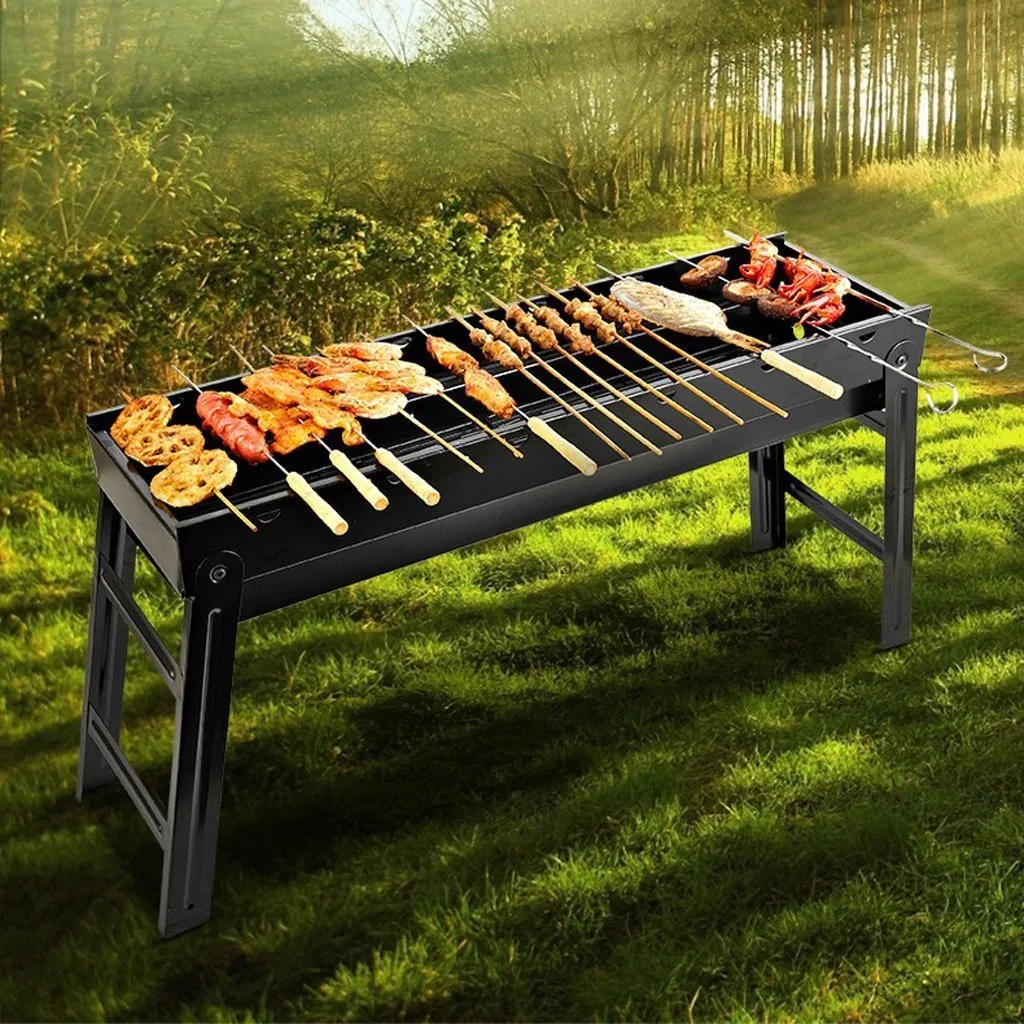 BBQ Charcoal Grill Foldable Portable Camping Hibachi Picnic - Large