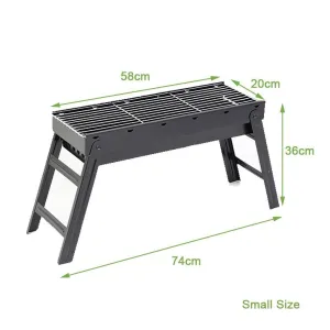 BBQ Charcoal Grill Foldable Portable Camping Hibachi Picnic - Large