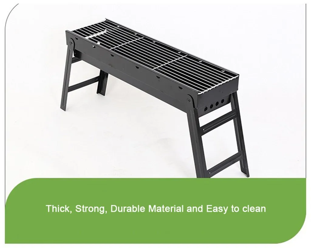 BBQ Charcoal Grill Foldable Portable Camping Hibachi Picnic - Large