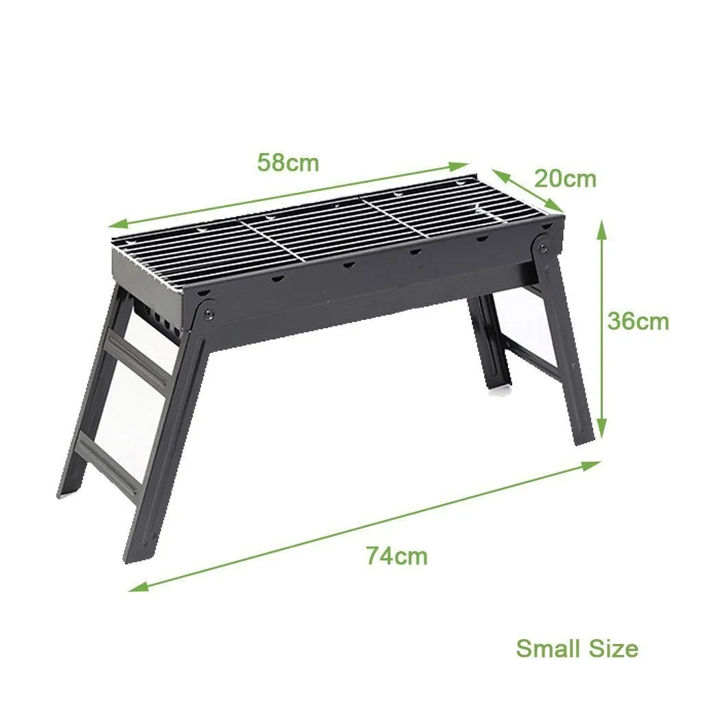 BBQ Charcoal Grill Foldable Portable Camping Hibachi Picnic - Large