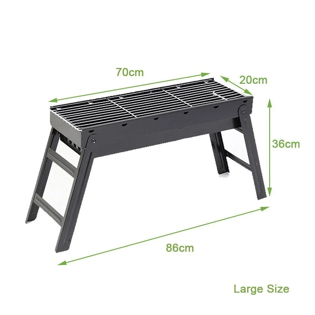 BBQ Charcoal Grill Foldable Portable Camping Hibachi Picnic - Large