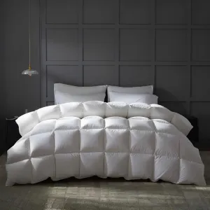 BedTreat Luxury Goose Down Comforter Twin Size,Premium Hotel collecton Duvet Insert for All Seasons with Ultra-Soft 100% Organic Cotton Cover and 8 Tabs,Fluffy and Medium Warmth(68"X90",White)