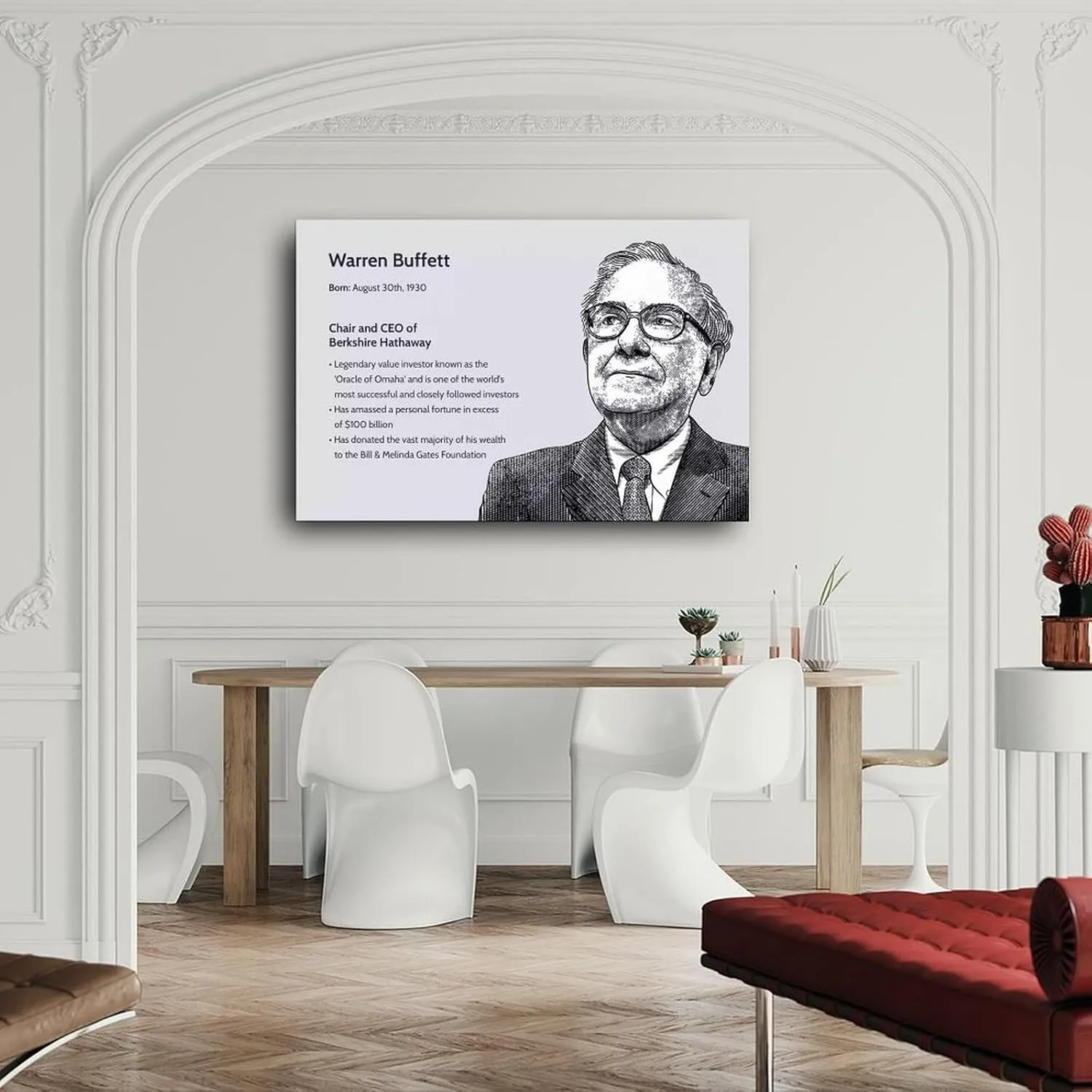 Berkshire Hathaway Chairman Warren Buffett Quotes Poster (2) Canvas Painting Wall Art Poster for Bedroom Living Room Decor 36x24inch(90x60cm) Unframe-style